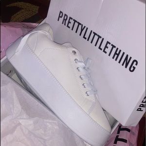 Pretty Little Thing Platform White shoes